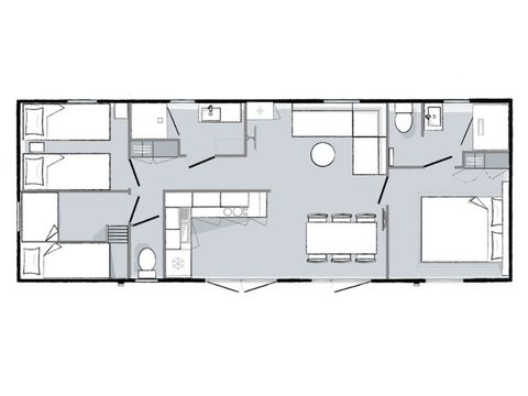 MOBILHOME 6 personnes - Mahana 3 chambre 2sdb 40m²